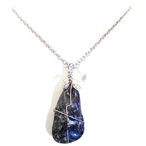 Handmade Snow Flake Obsidian Necklace